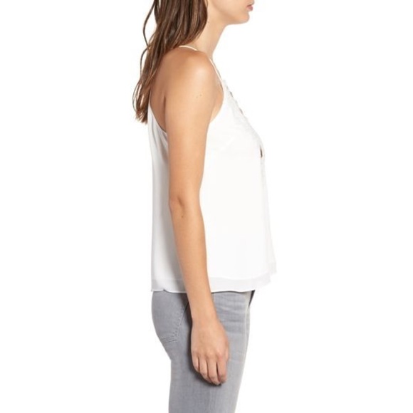 Wayf Posie Strappy V-neck Lace Ivory Camisole L XL - Picture 6 of 7